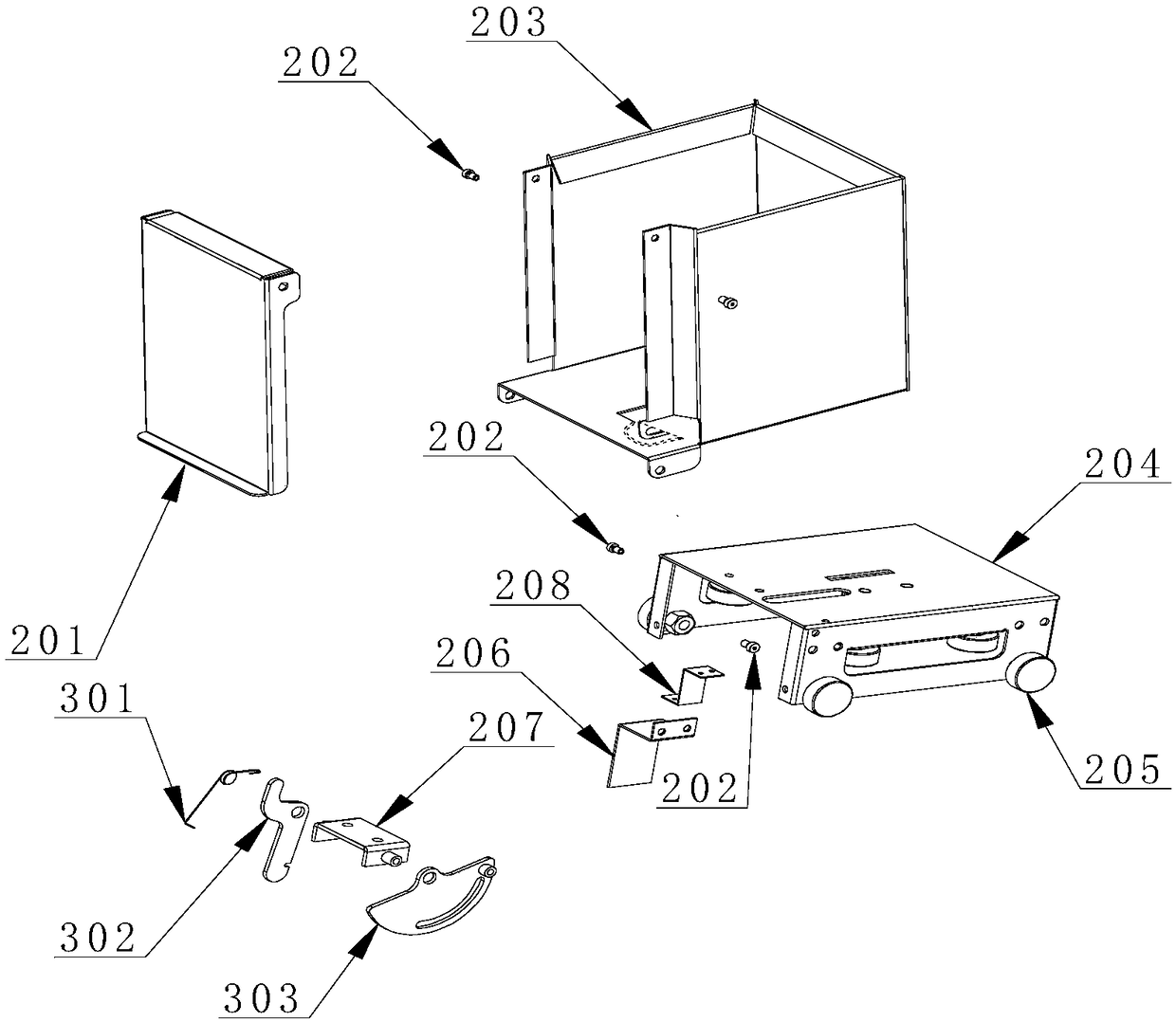 Goods transfer device for vending machine platform