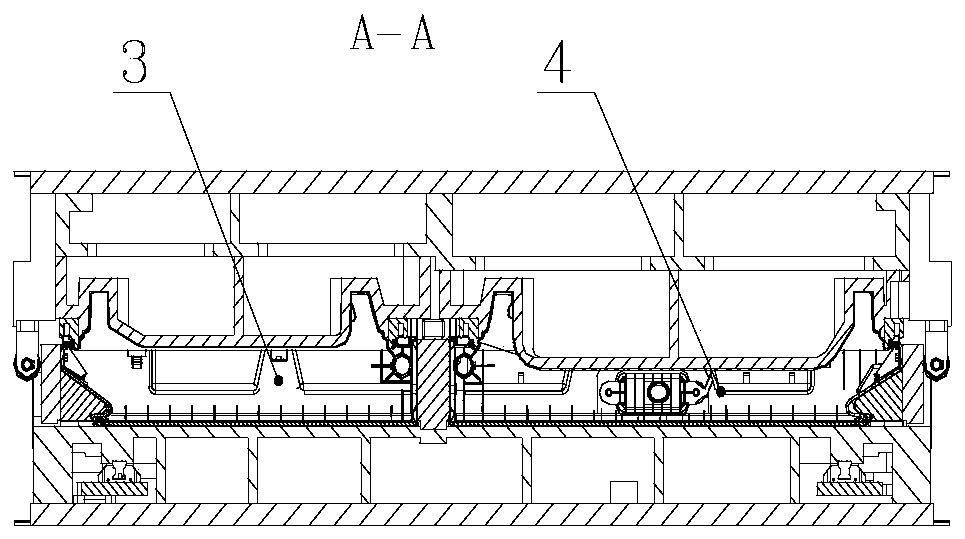 Large-stroke translation mechanism for long-edge side barrier strip of foaming mold of side-by-side combination refrigerator door body