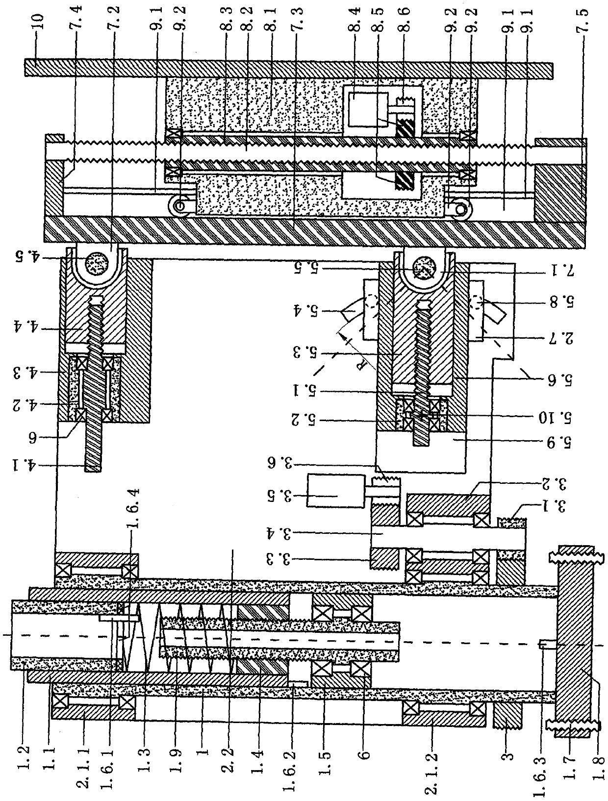 Vertical rod multi-dimensional adjustment mechanism