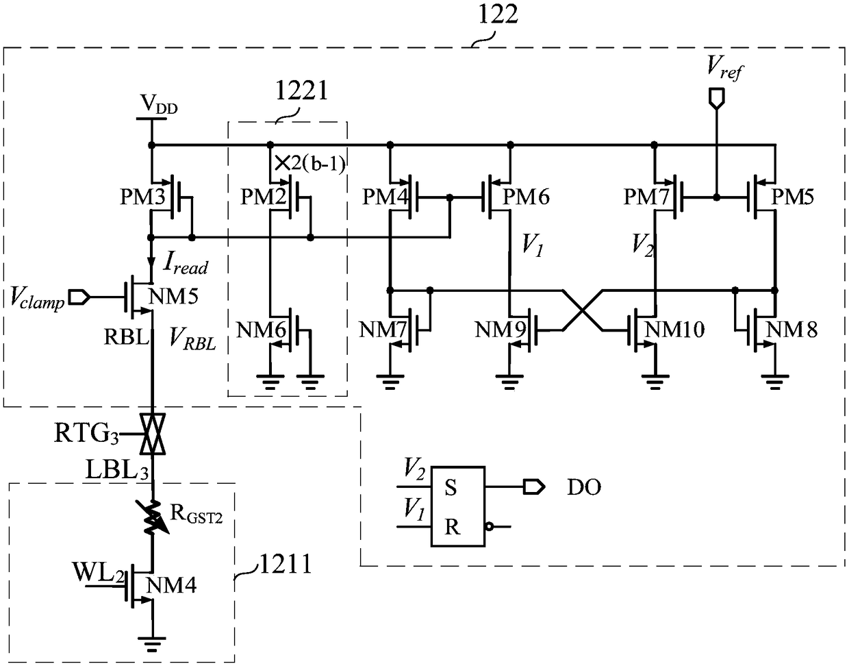 A phase-change memory readout circuit and readout method