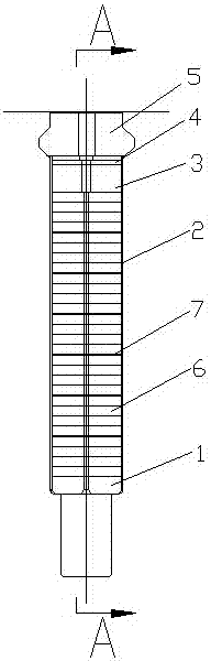 A generator rotor ventilation slot structure