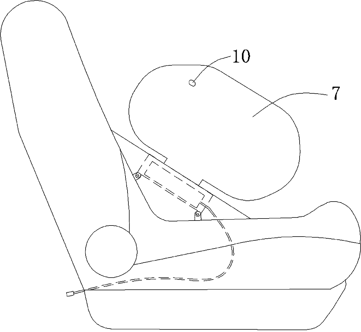 Child seat with safety airbag device