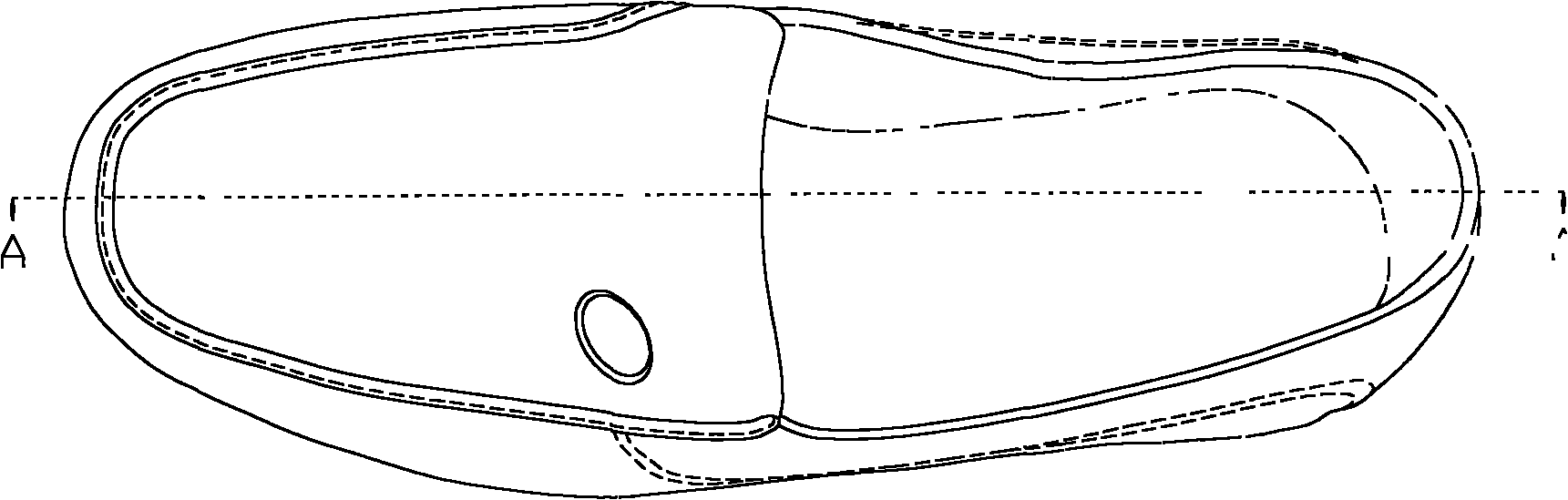 Secondary integrally-forming shoe, shoe-making die and producing method