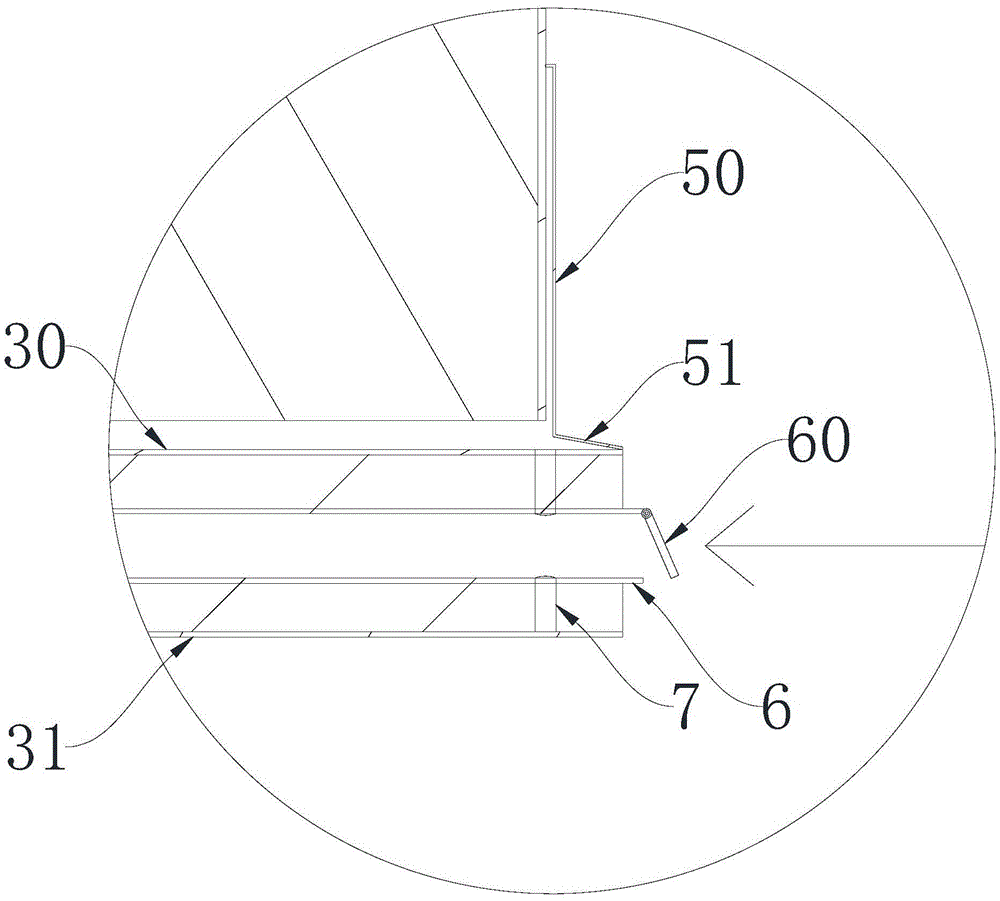 Oxygen supply and thermal insulation device and flammable gas combustion chamber with same