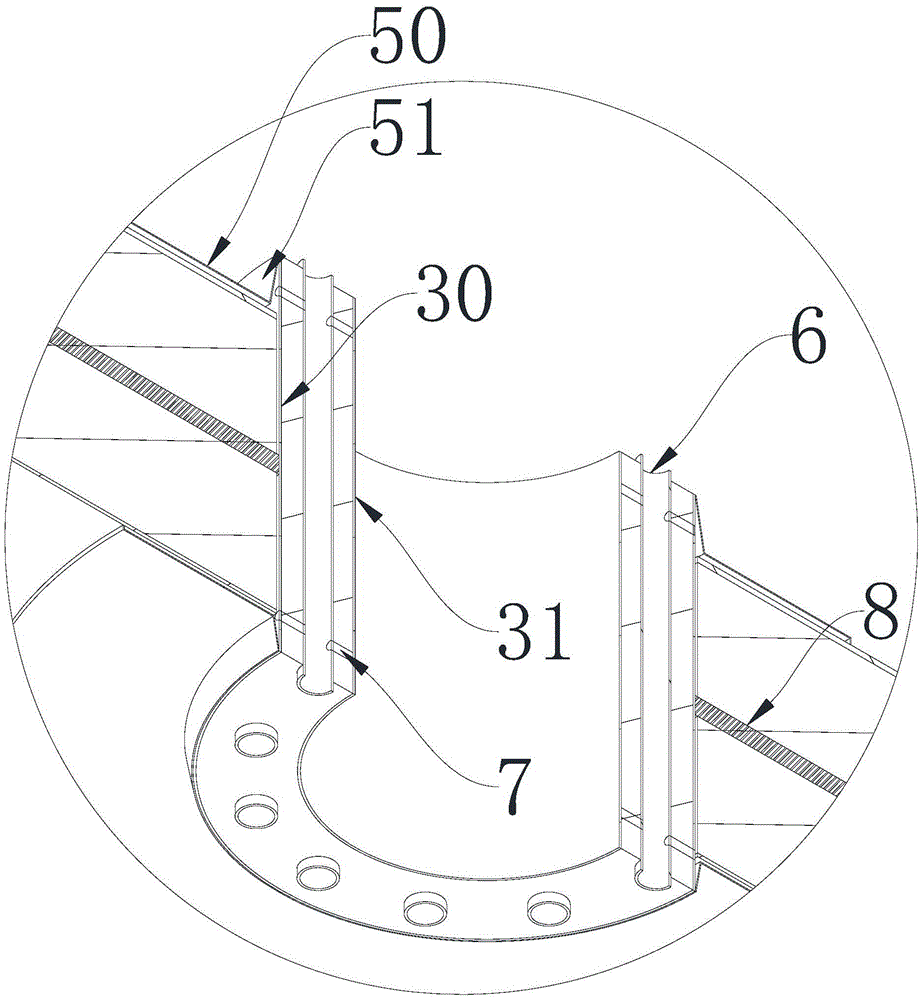 Oxygen supply and thermal insulation device and flammable gas combustion chamber with same