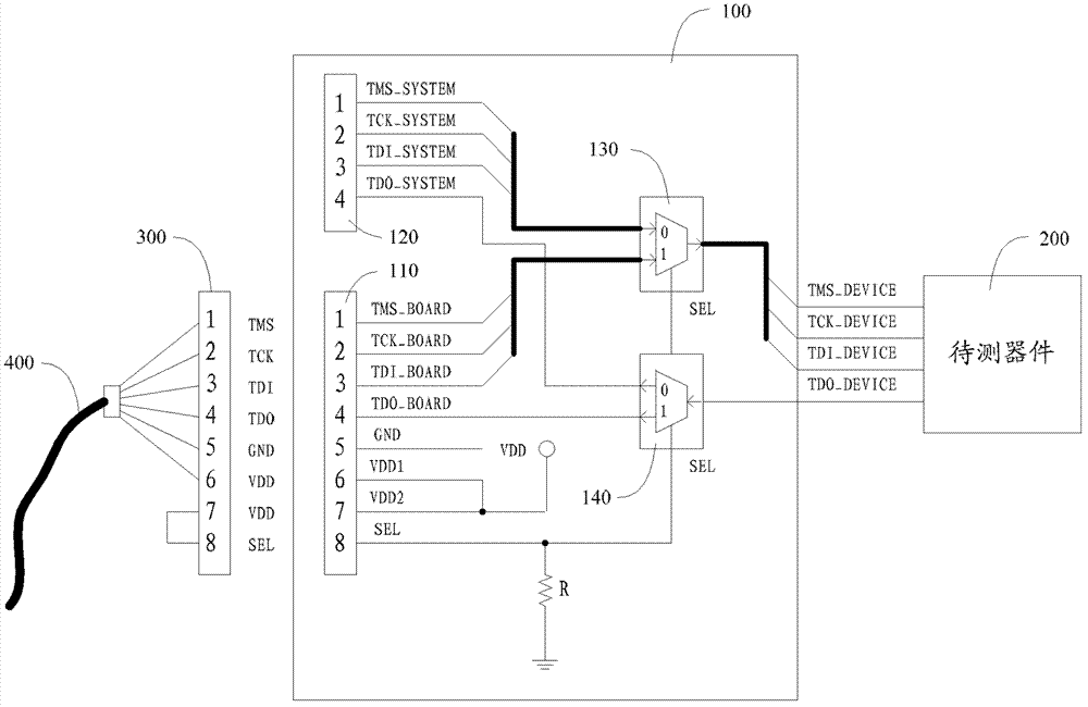 Joint test action group (JTAG) test link and diasonograph thereof