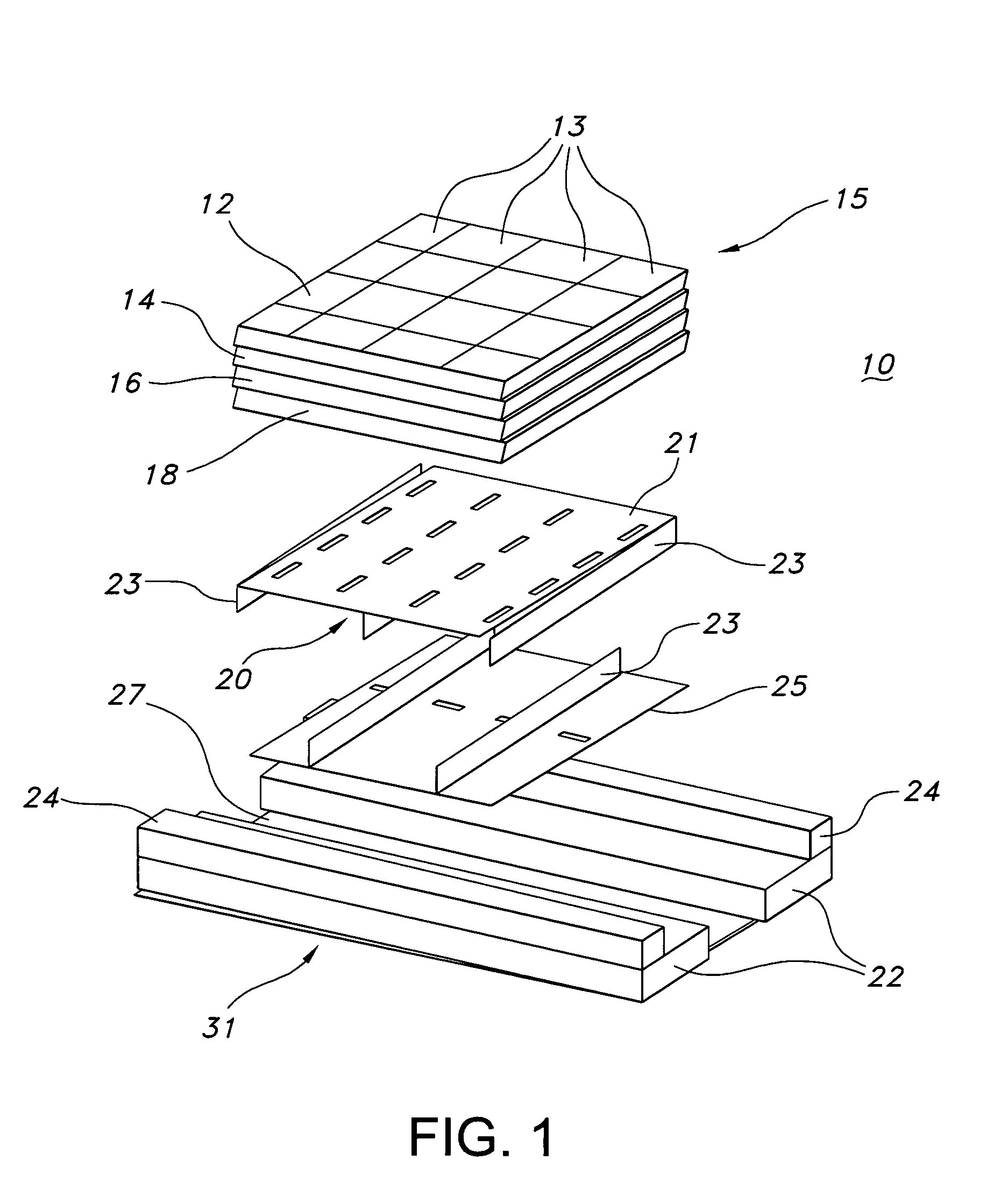 Low-loss integrated waveguide feed for wafer-scale heterogeneous layered active electronically scanned array