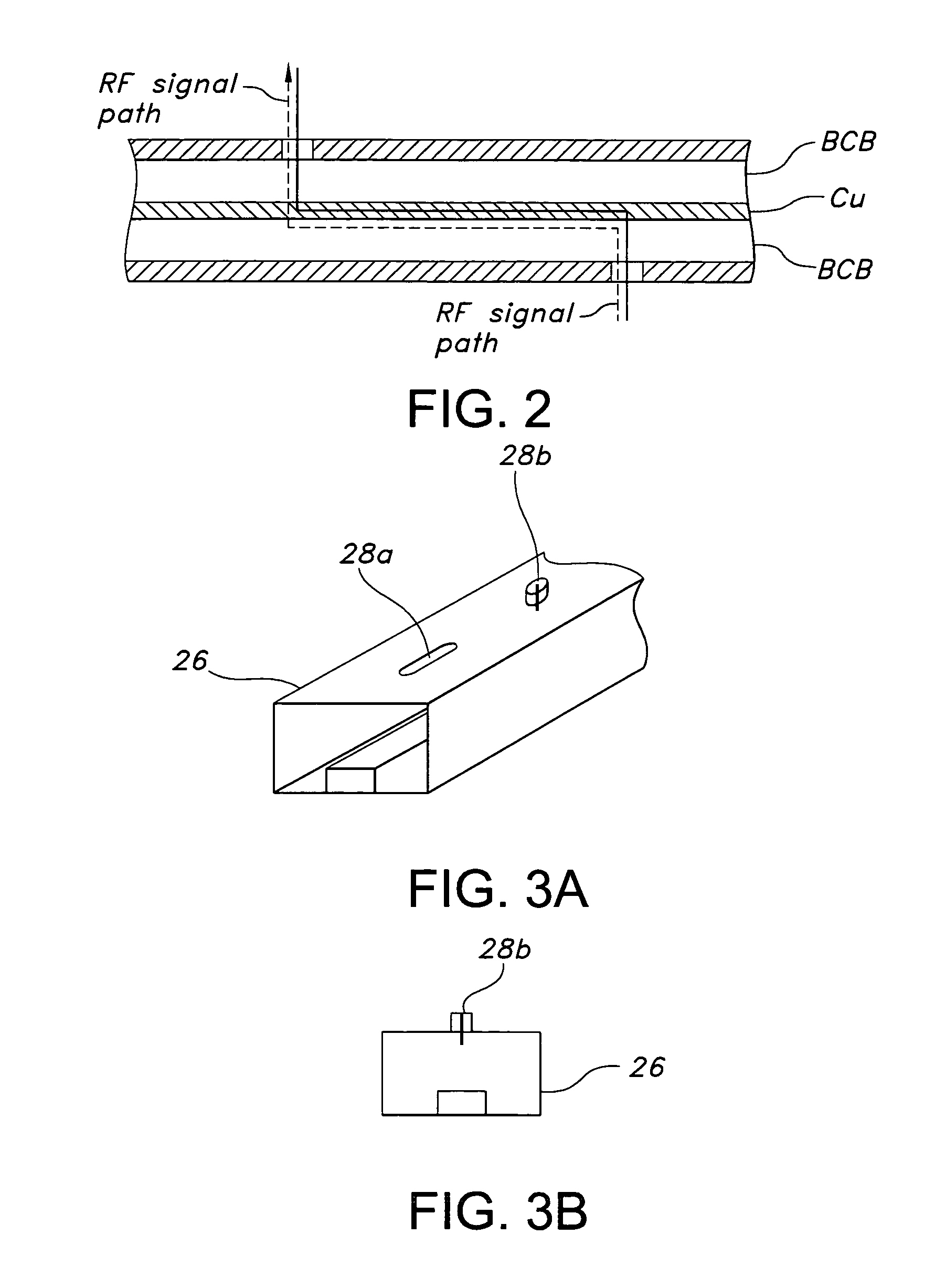 Low-loss integrated waveguide feed for wafer-scale heterogeneous layered active electronically scanned array