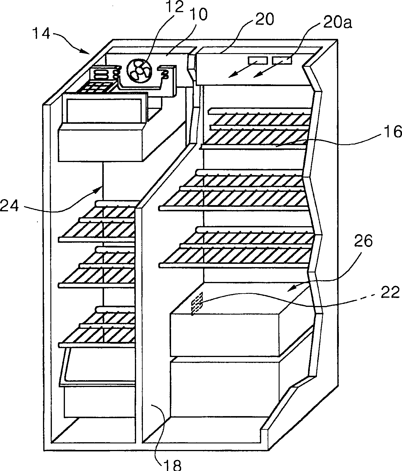 Cold air controlling device and method for refrigerator