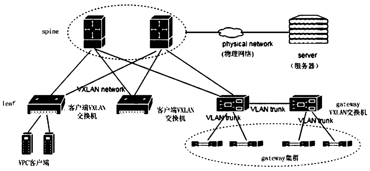 Virtualized network networking system and data packet sending method