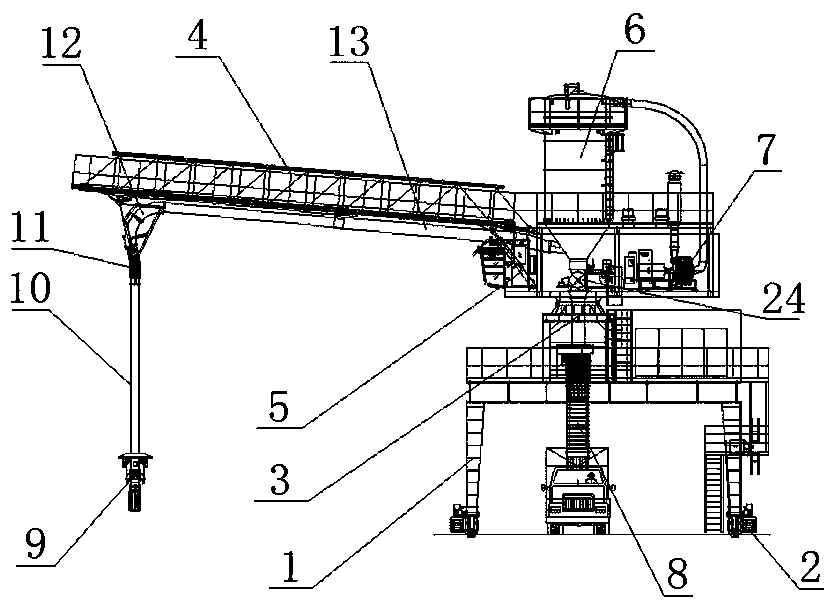 A pneumatic ship unloader