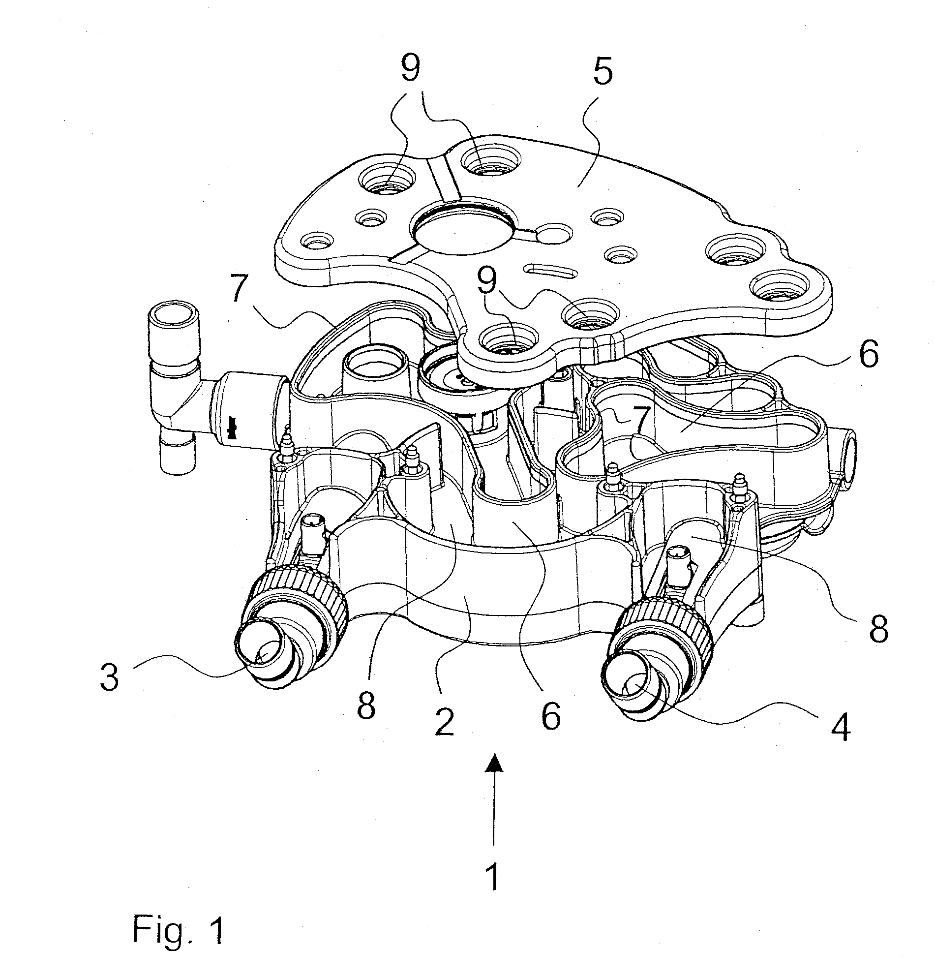 Device for supplying a patient with breathing gas