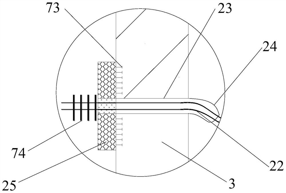 Closed cantilevered scaffolding and its construction method