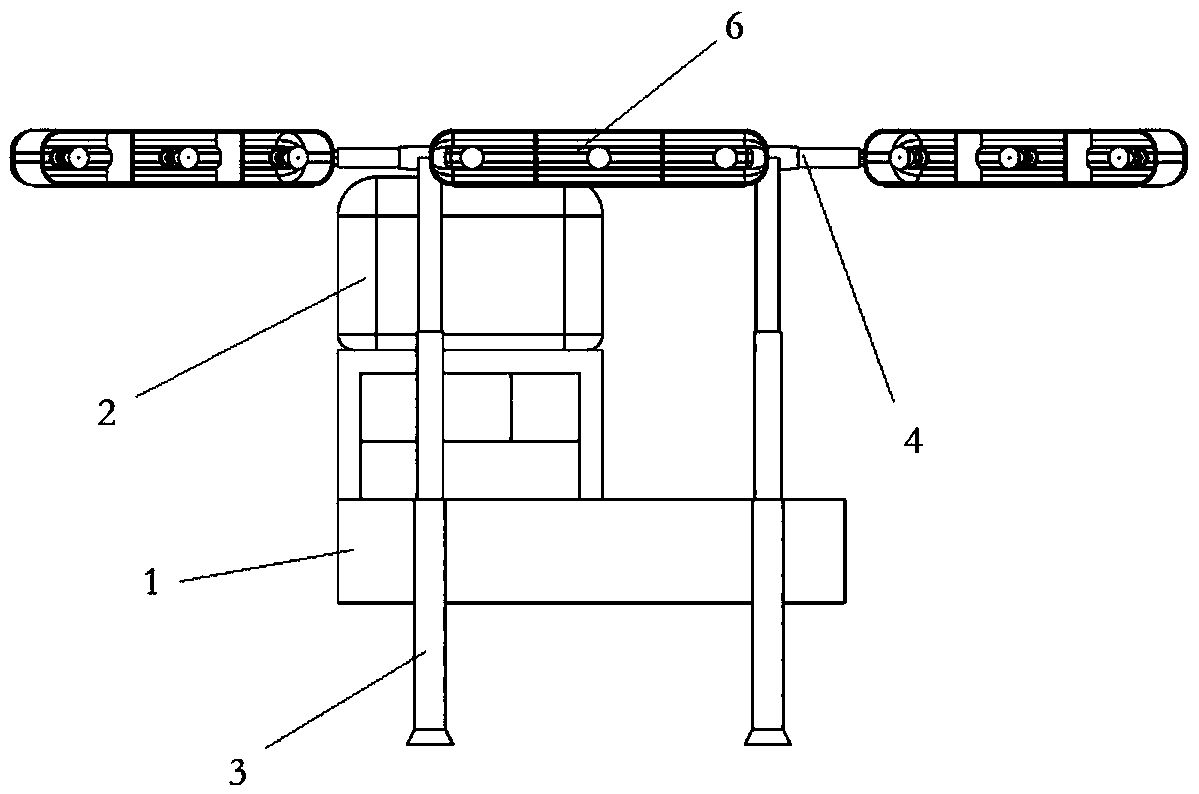 Lifting type pesticide spraying device on mobile carrier