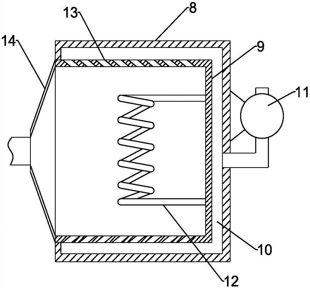 Dry smashing device used for food safety inspection