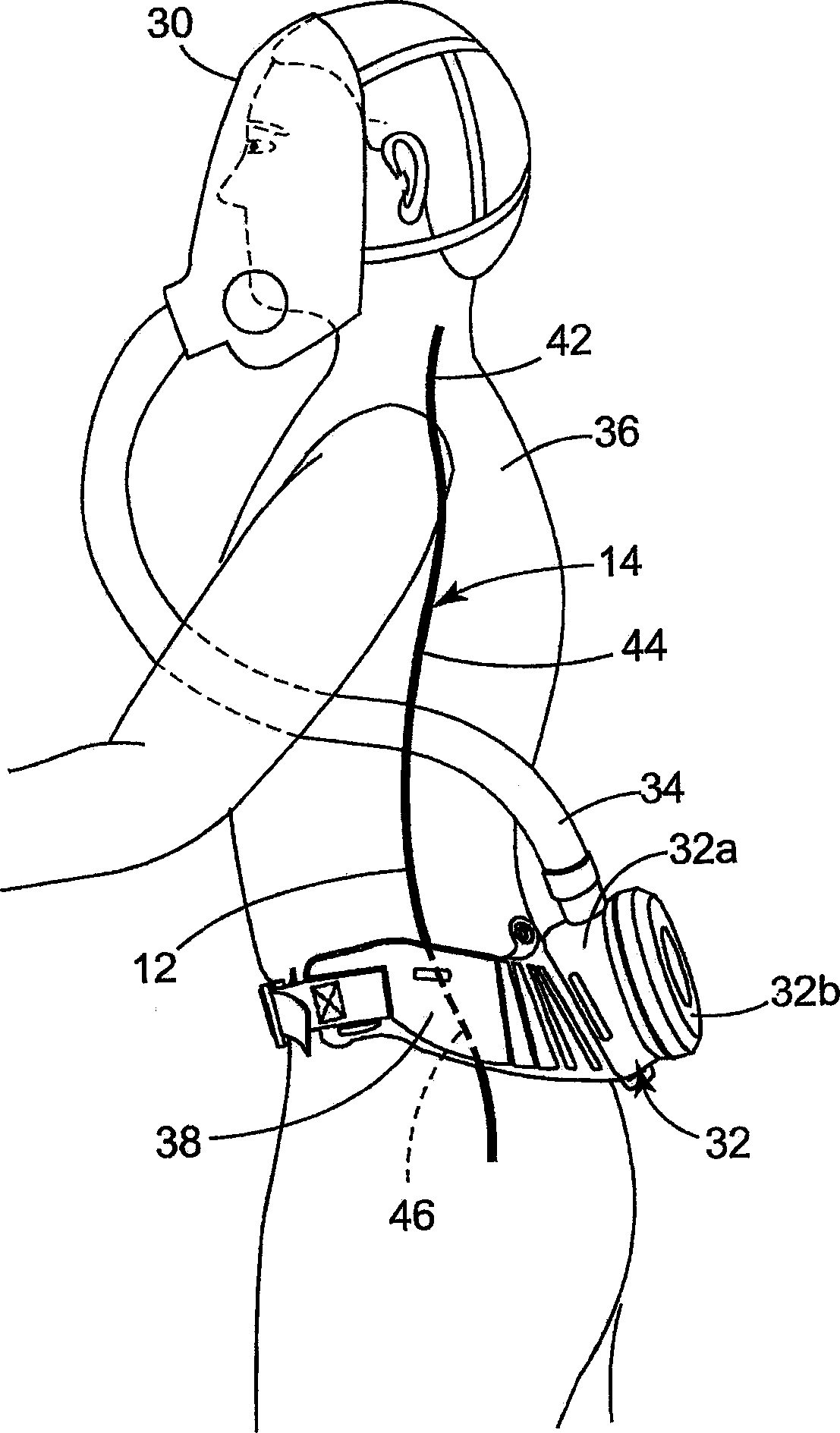 Anatomically fitted respiratory component belt