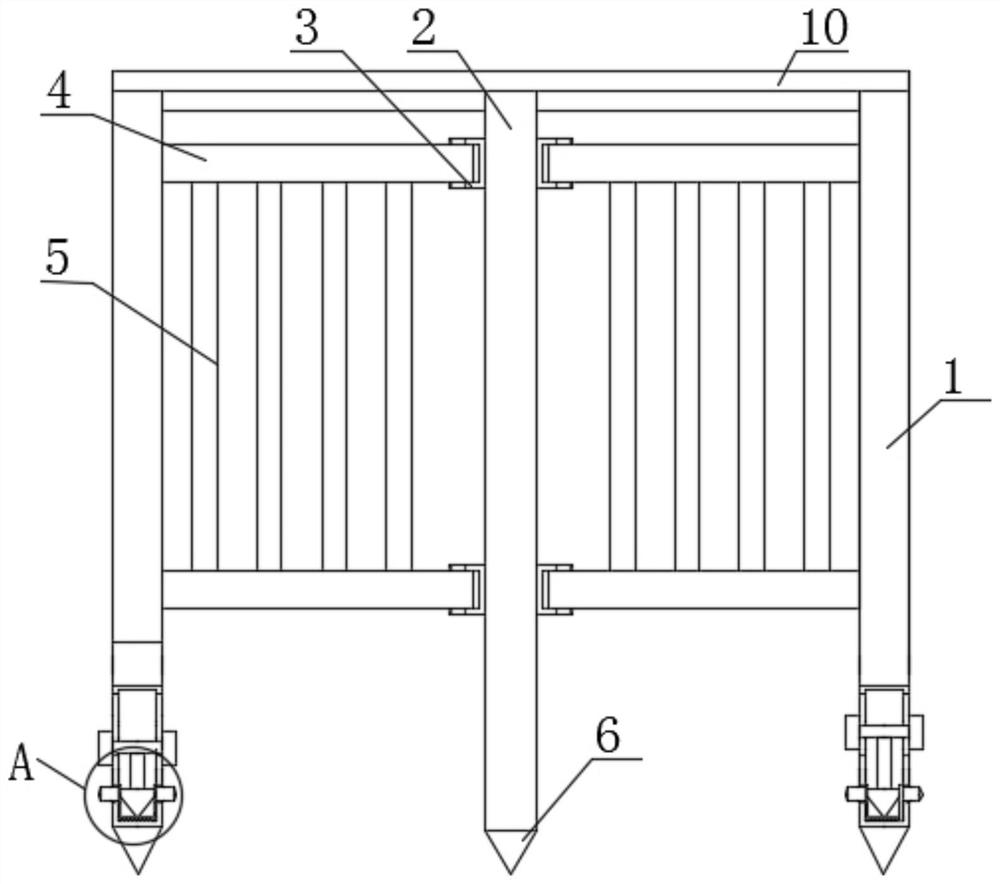 A foundation pit safety protection device based on municipal road engineering