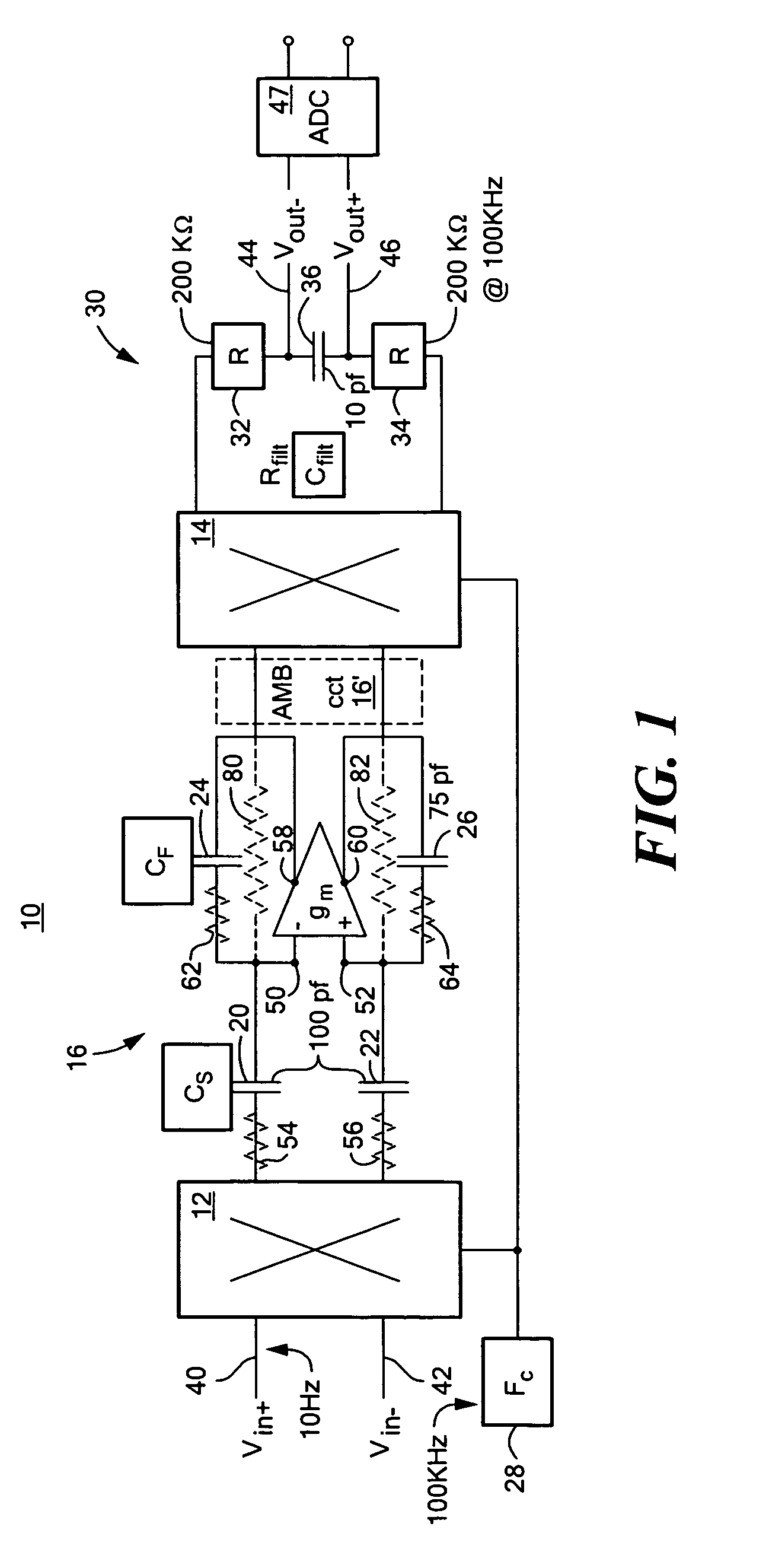 Low power, low noise amplifier system