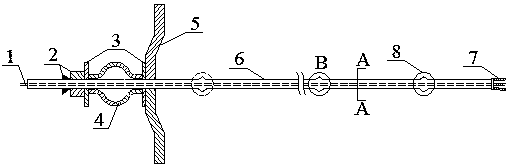 Pressure yielding internally-grouted anchor cable