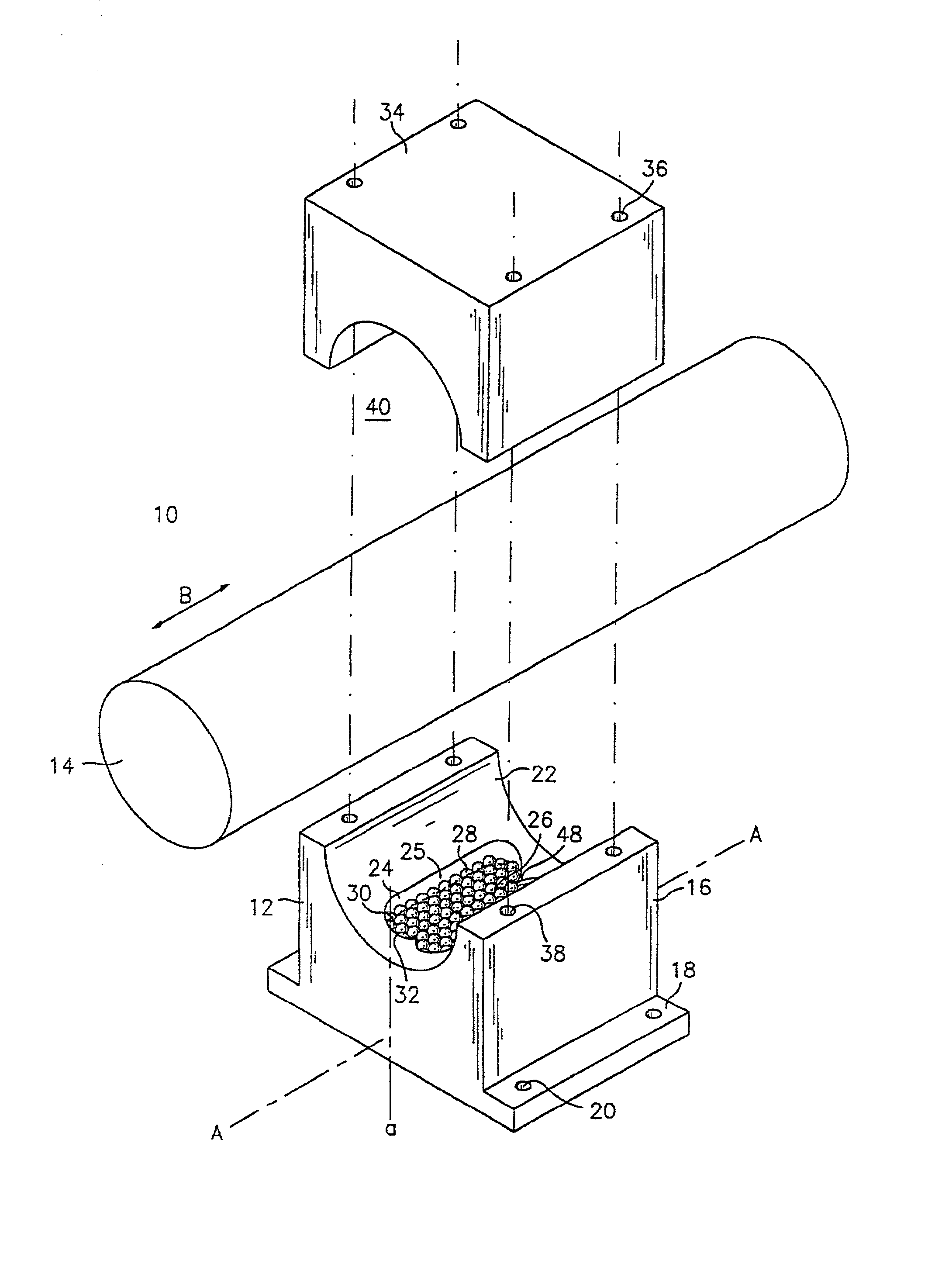 Axial ball transfer assemblies