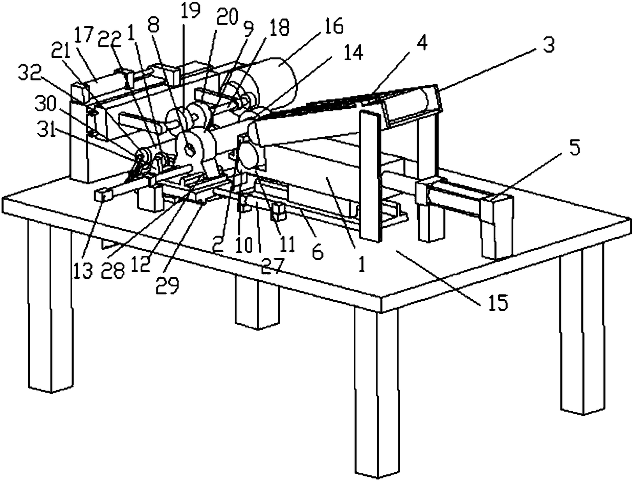 Two-explorator hammer handle machining and polishing equipment