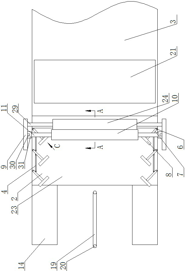 Multifunctional ironing table device for cloth production