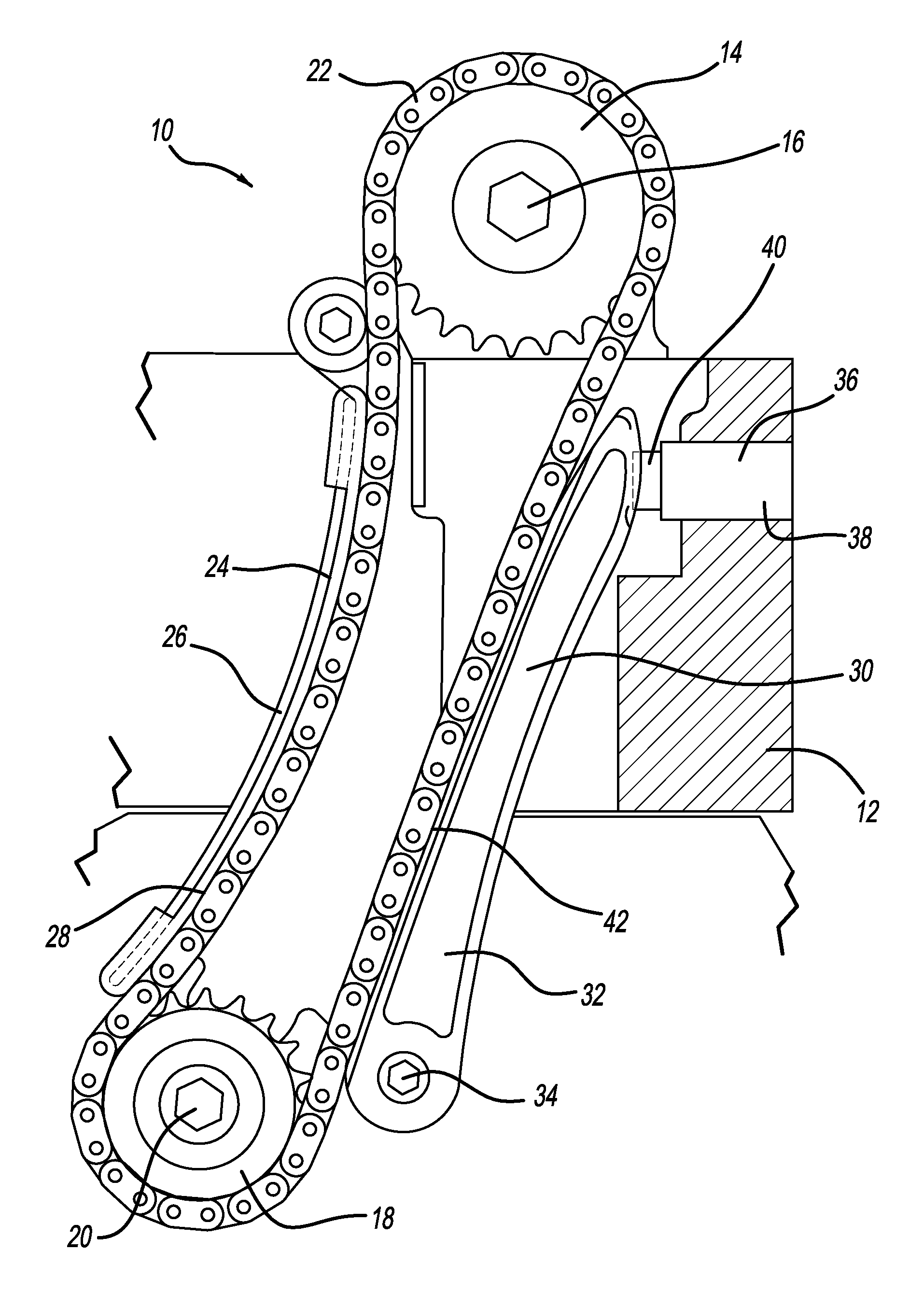 Diamond-like carbon coating on chain guides and tensioning arms for internal combustion engines