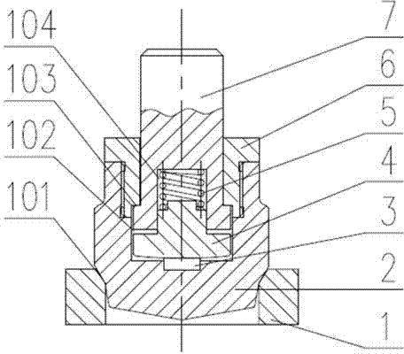 Anti-impact stop valve sealing structure