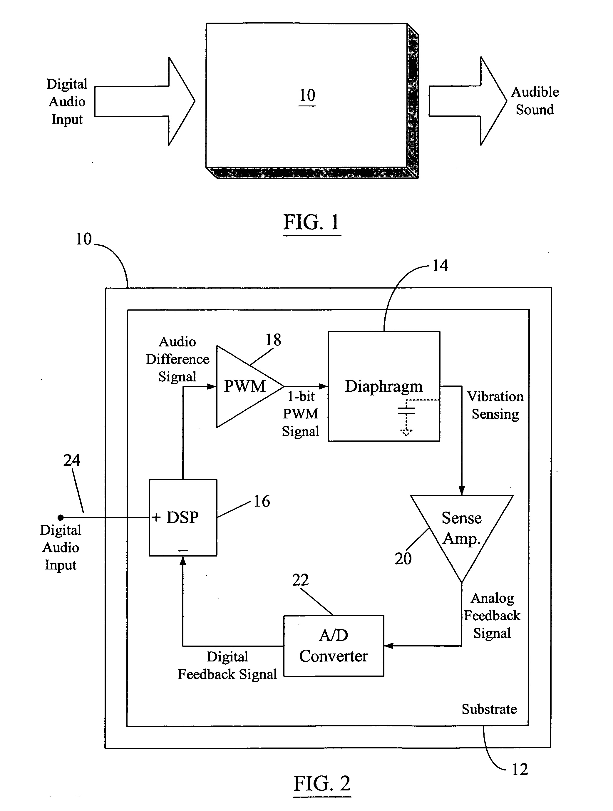 MEMS digital-to-acoustic transducer with error cancellation