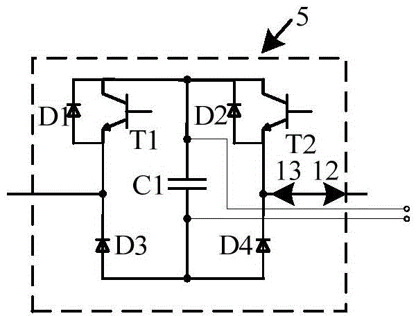 Self energy taking device of high voltage direct current circuit breaker and implementing method thereof