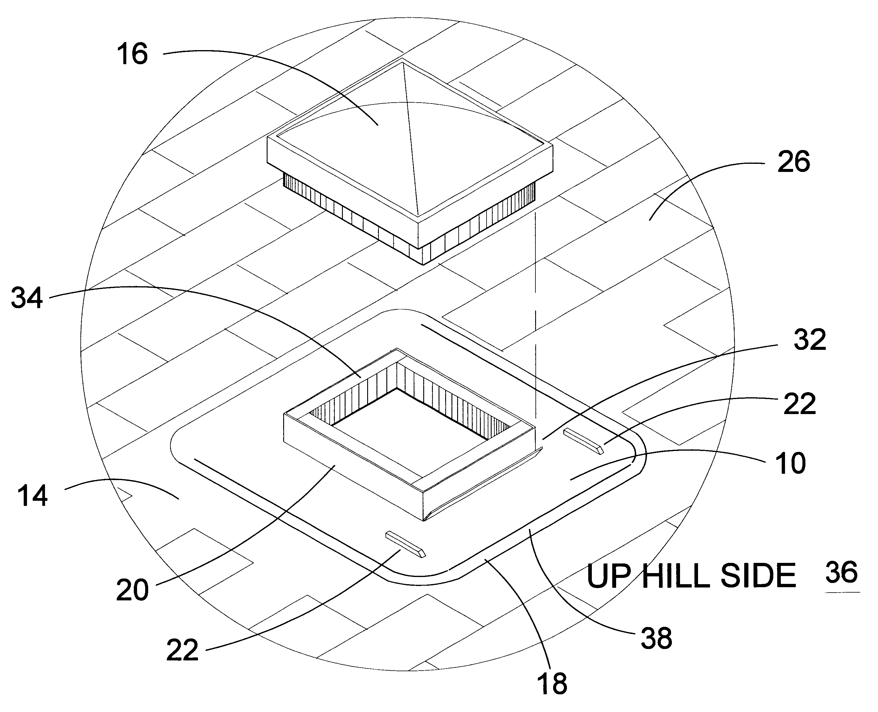 Skylight membrane with diverter