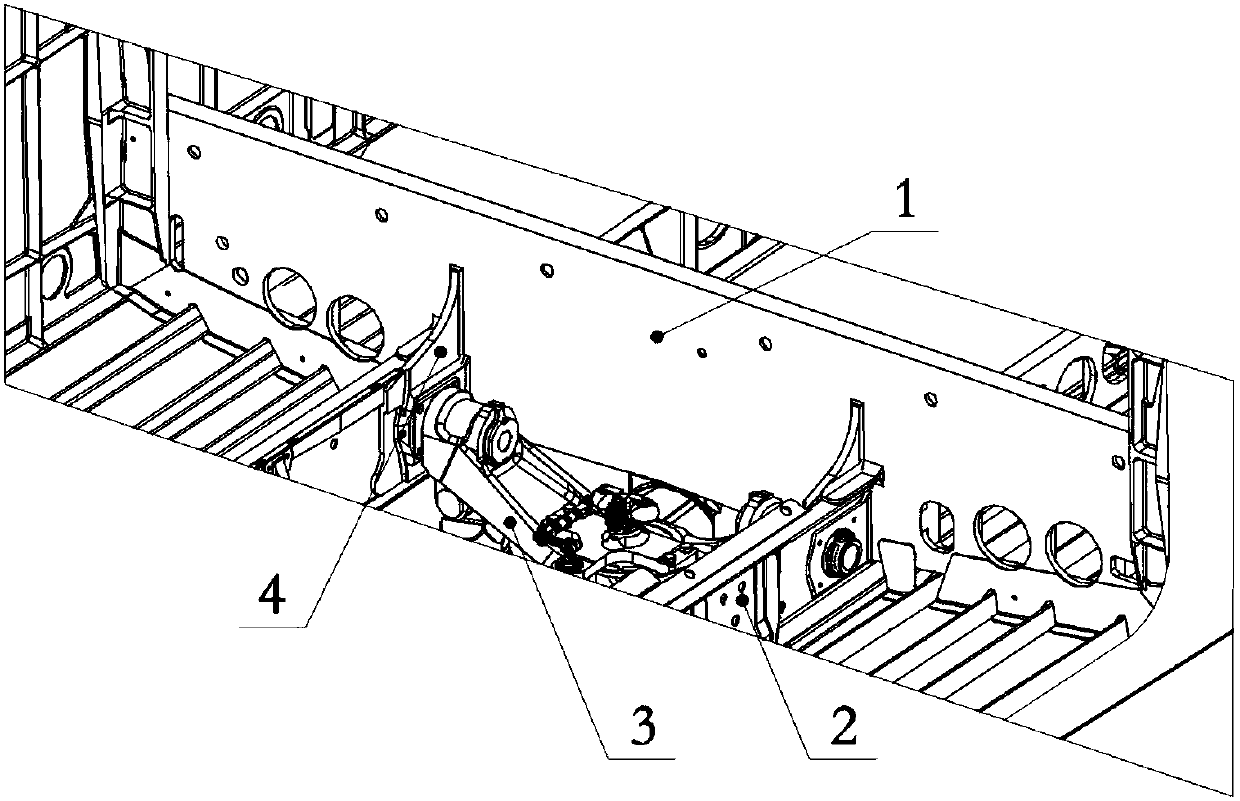 A ground verification method for the main load-bearing structural parts of the fuselage under large loads