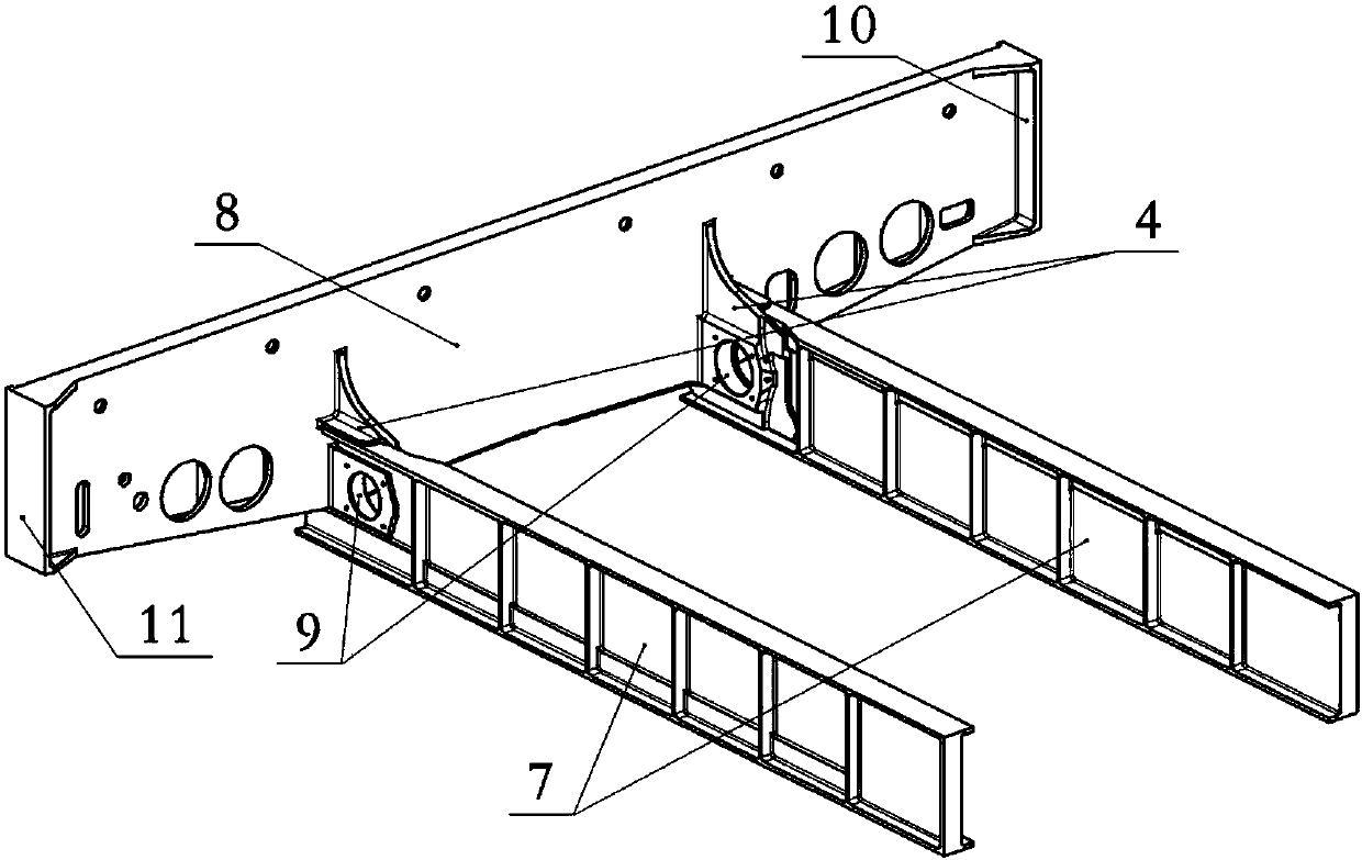 A ground verification method for the main load-bearing structural parts of the fuselage under large loads