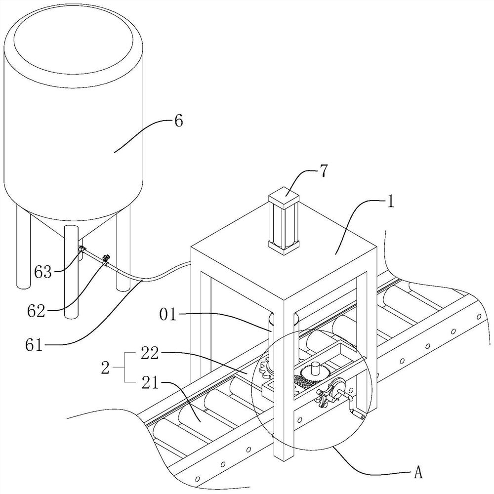 A dry powder fire extinguisher filling process