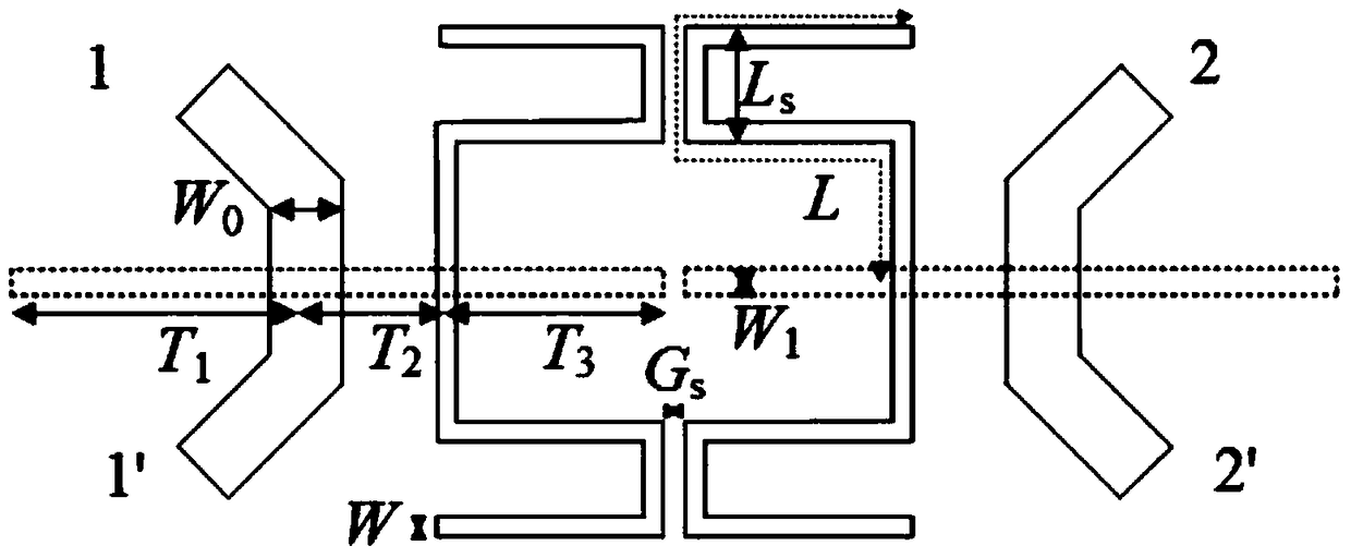 A slot-line coupled feed bandpass unit for multi-frequency balanced filter/duplexer