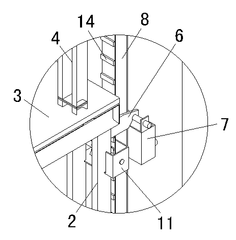 Method for constructing core tube wall through self-climbing formwork and adopted self-climbing formwork