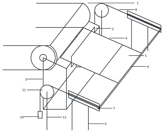 Belt material scraping device