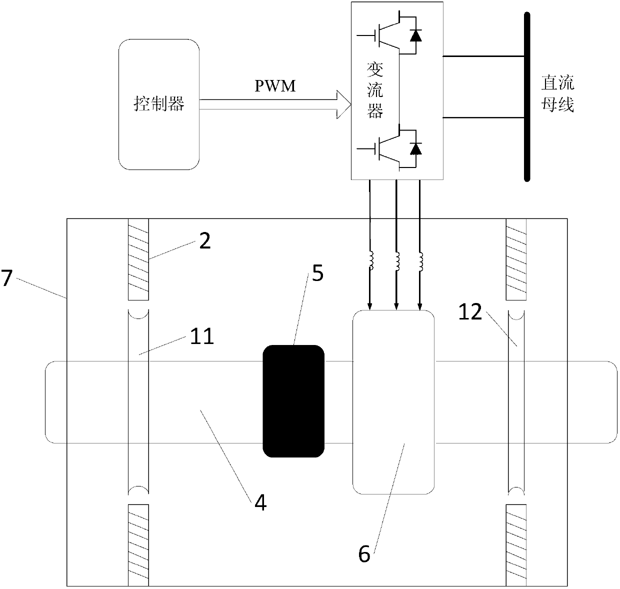 Magnetic bearing based on radial rejection and application thereof