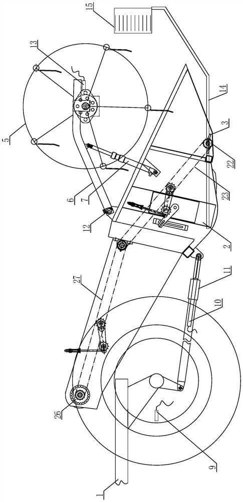 Automatic control device for reducing header loss of wheat harvester and control method of automatic control device