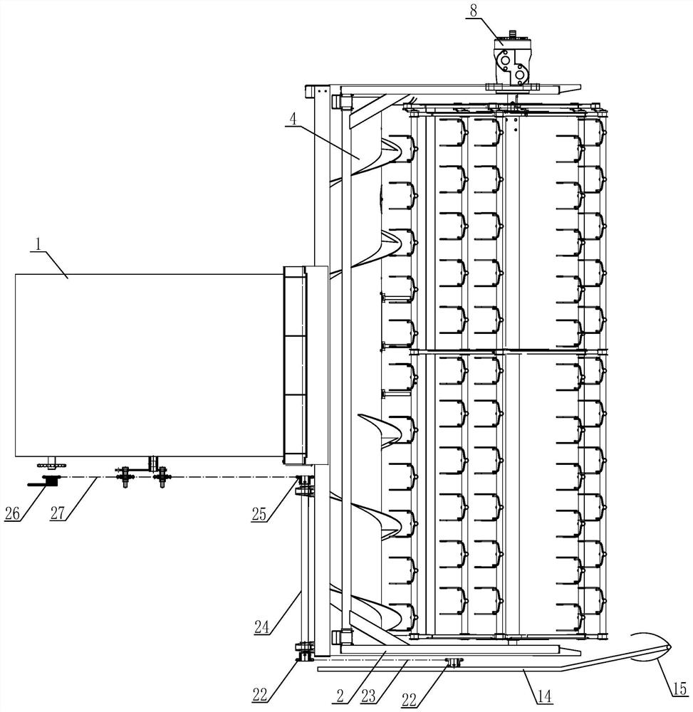 Automatic control device for reducing header loss of wheat harvester and control method of automatic control device