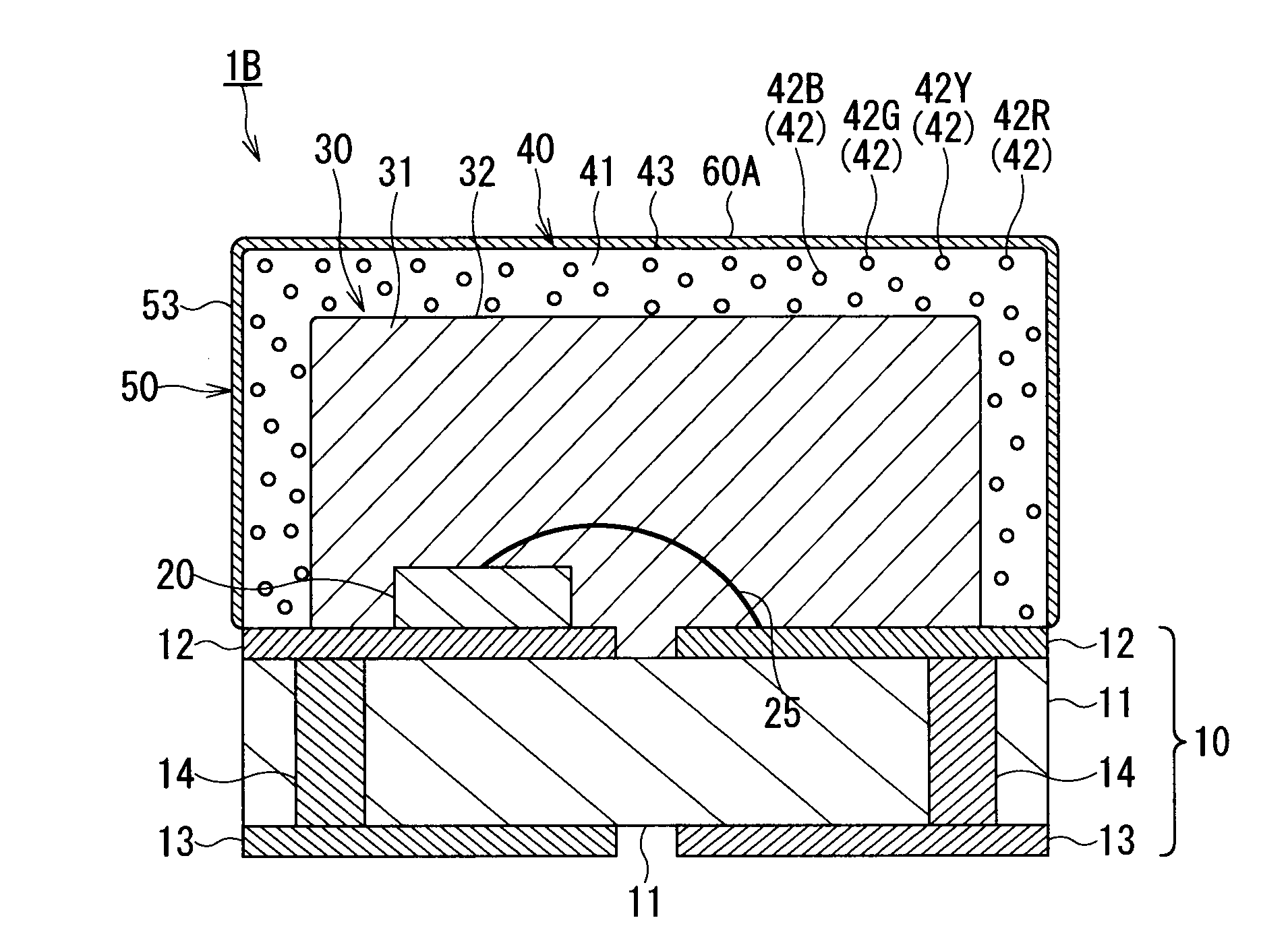 White LED lamp, backlight, light emitting device, display device and illumination device