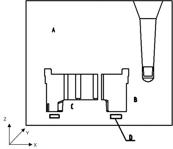 Modeling sand injection curing material-increasing manufacturing method