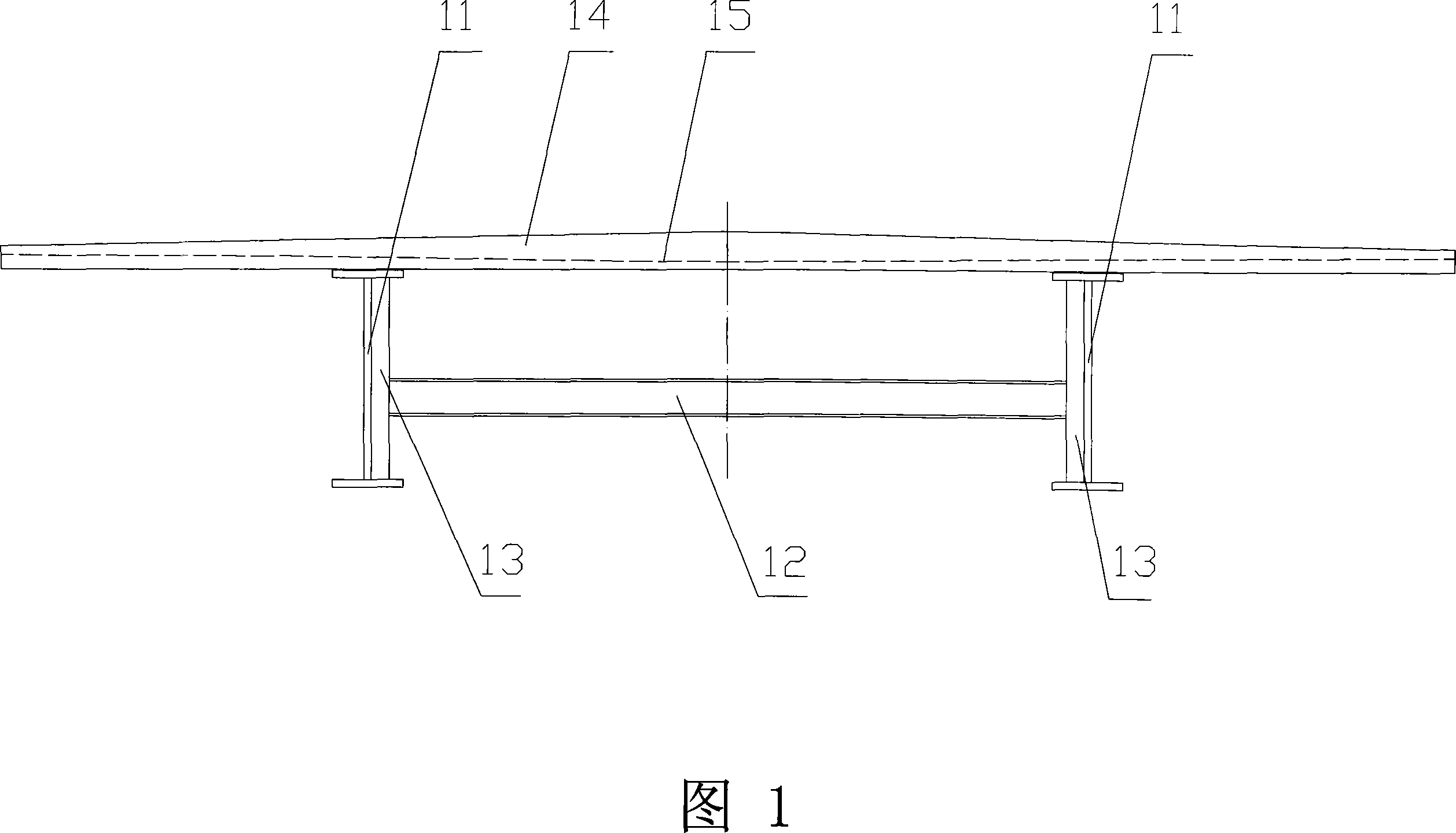 Steel-concrete combined structure double-deck continuous girder bridge