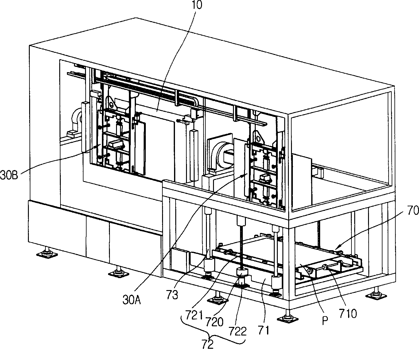 Detector of flat-board display