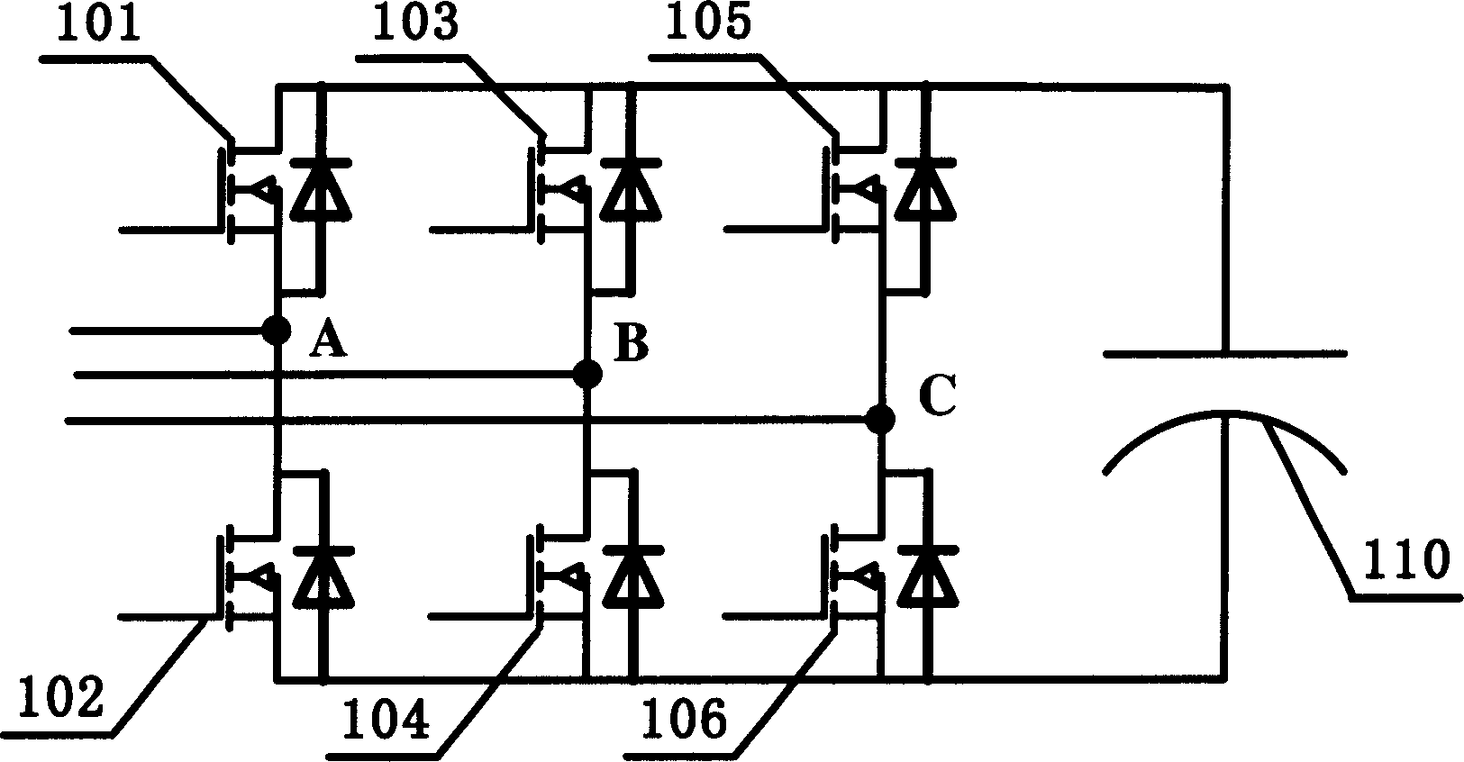 Photovoltaic parallel network device having reactive and harmonic compensation function