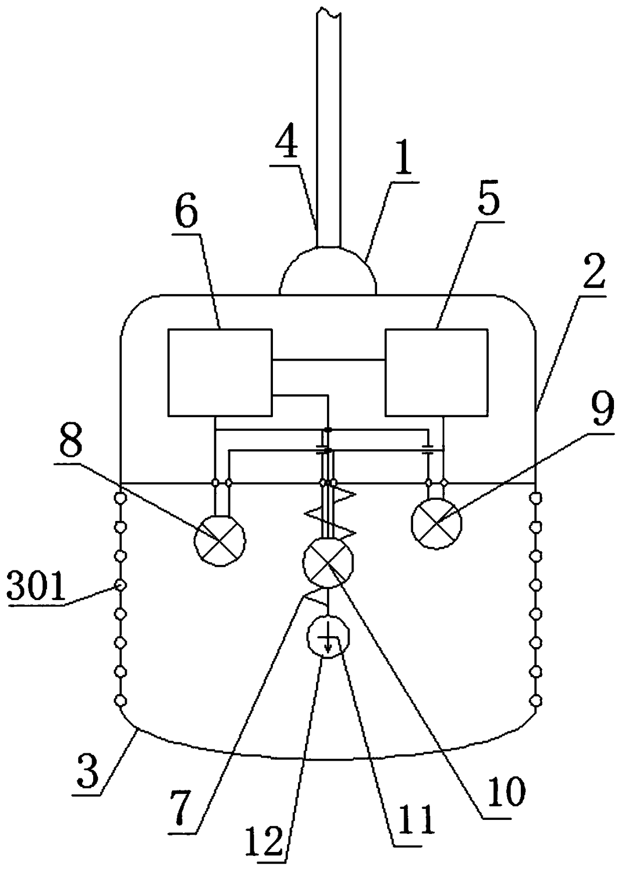 Wide-range underground water flow velocity and direction testing device and method