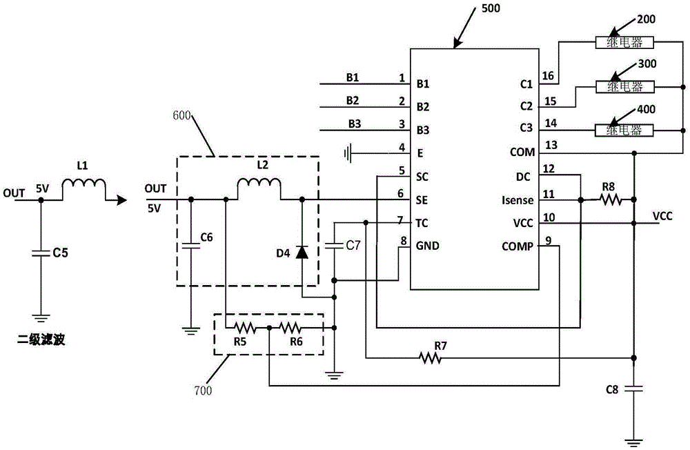 DC-DC converter integrated circuit and application circuit thereof