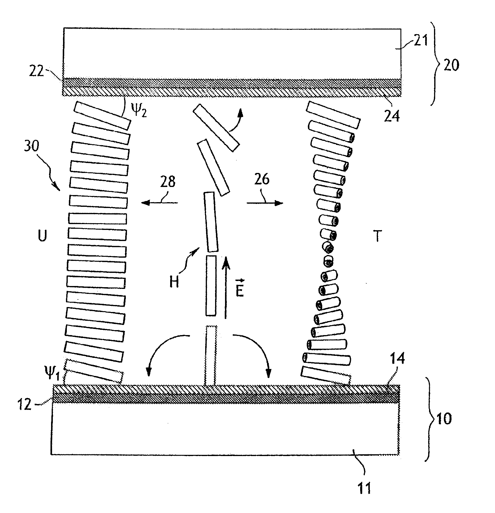 Liquid crystal display device with improved switching means