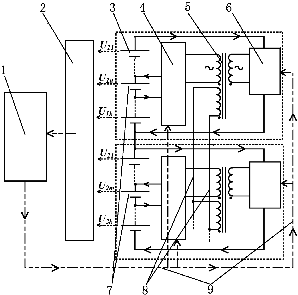 Battery pack equalization circuit based on multi-secondary-side transformer and achievement method thereof