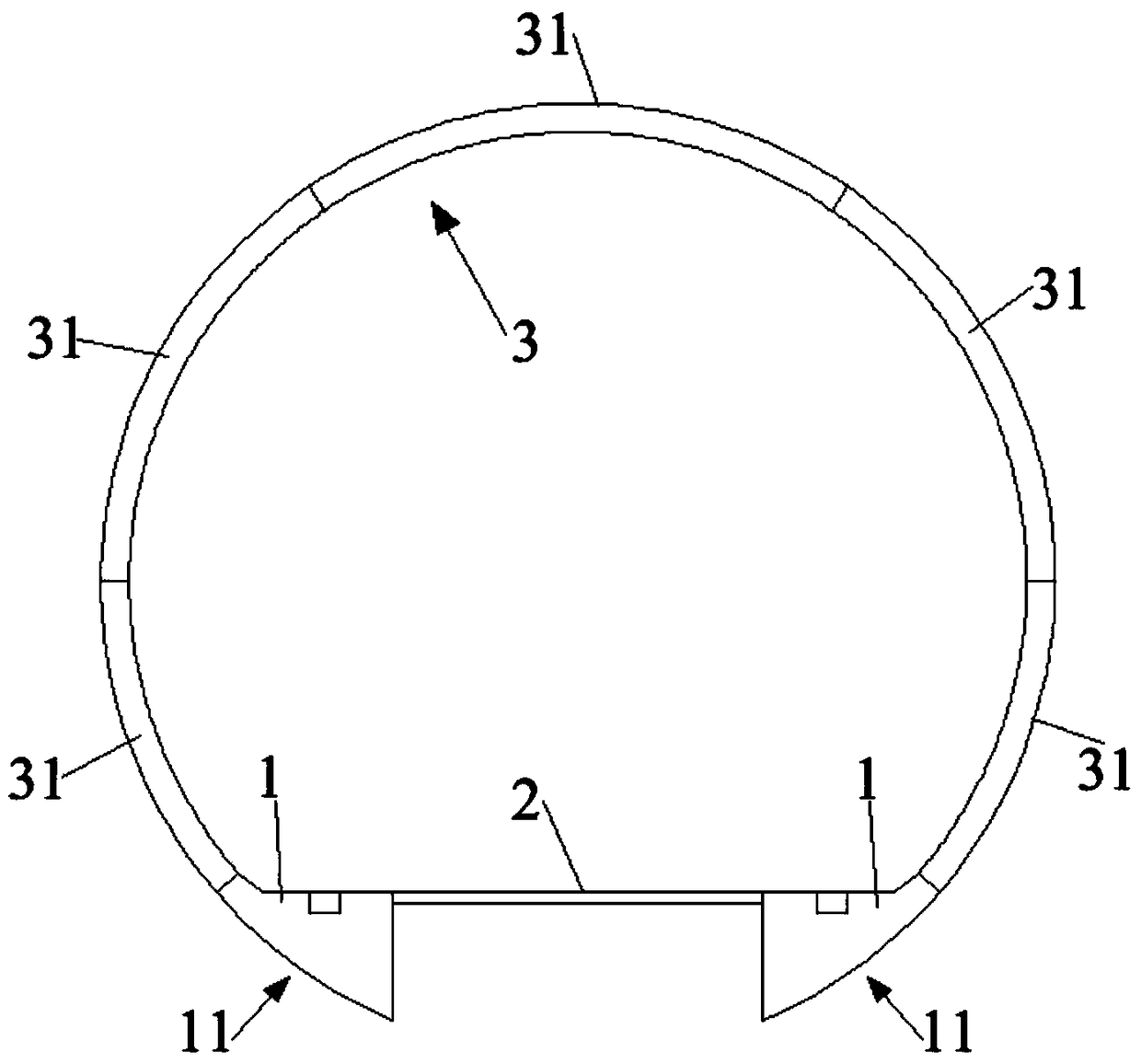 Reinforcement device of shield tunnel segment in shaped tunnel and installation method thereof